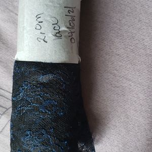 Blue and black lace